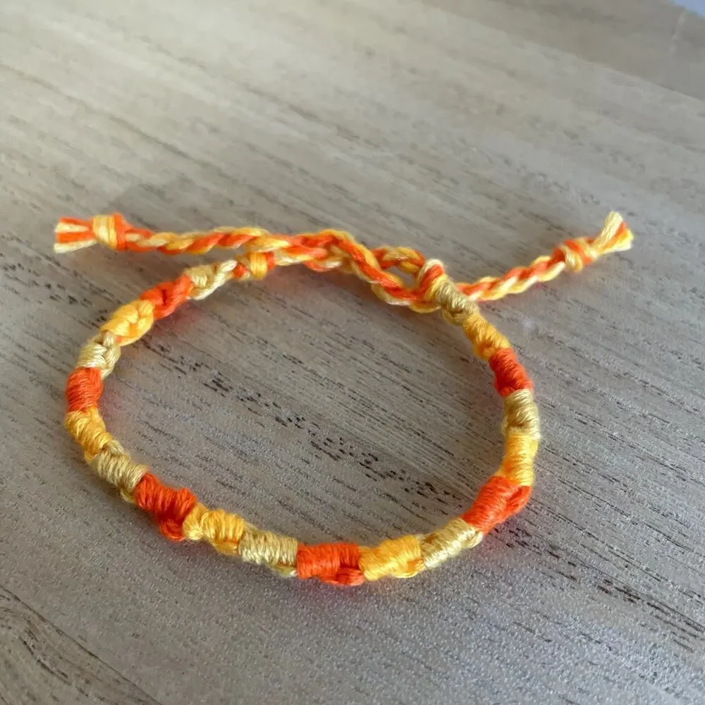 Brandy Bracelet, anklet, trendy, comfortable, tie, embroidery thread, woven, gif